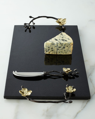 Michael Aram Gold Orchid Cheese Board & Knife