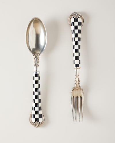 Mackenzie-childs Courtly Check Spoon Fork