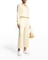 Eileen Fisher Petite Organic Cotton Terry Crop Pants In Butter