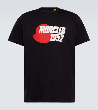 Moncler Genius 2 Moncler 1952 Logo-print Cotton-jersey T-shirt In Navy