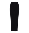 Rick Owens Womens Black Soft Pillar Stretch-wool Blend Maxi Skirt In Black