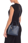Marc Jacobs Mini Grind Coated Leather Tote In Blue Sea