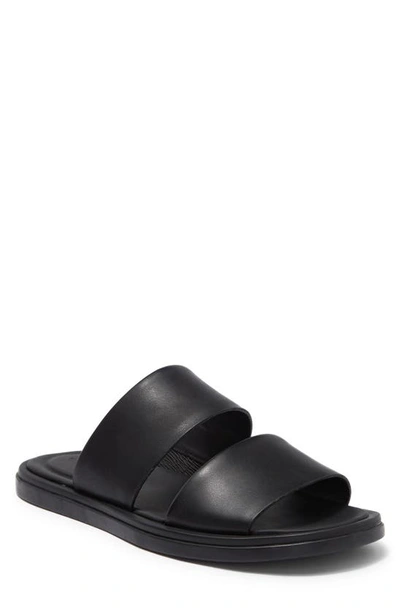 Vince Men's Diego Double-strap Leather Sandals In Black