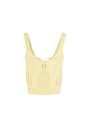 Atlas Stretch Cotton Cable Lace Up Tank Top Atlas Tank In Chamomile