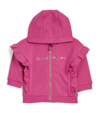 GIVENCHY KIDS FRILL-DETAIL ZIP-UP HOODIE (6-36 MONTHS)