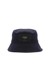 FENDI FENDI LOGO PATCH DENIM BUCKET HAT