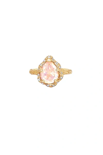 Logan Hollowell Baby Queen Water Drop Morganite Ring In Gold