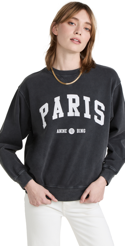 Anine Bing Ramona Sweatshirt University Paris - Wa In Black