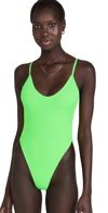 Good American Always Fits One-piece Swimsuit In Chartreuse003