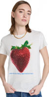 Mother The Sinful Graphic Crewneck Tee In Strawberry