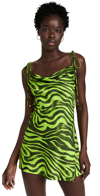 Retroféte Ariella Dress In Lime Tiger