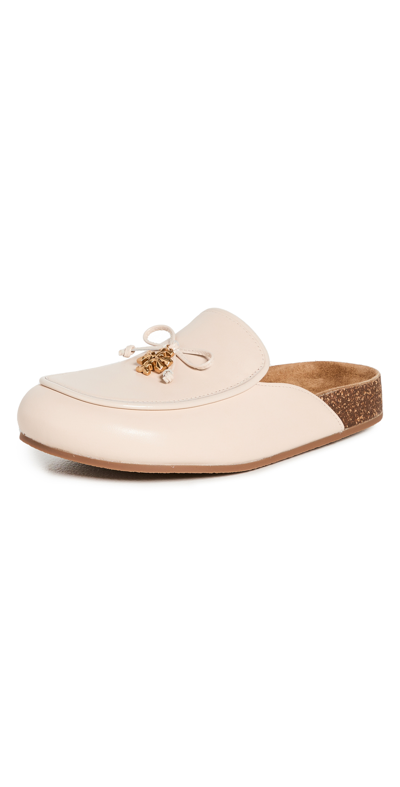 Tory Burch Tory Medallion Charm Loafer Mules In Nude