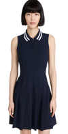 Tory Sport Tory Burch Performance Pleated-collar Golf Dress In Tory Navy