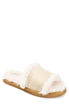 Journee Collection Mardie Faux Fur Slipper In Bone