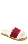 Journee Collection Mardie Faux Fur Slipper In Wine