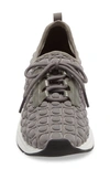 Shop Linea Paolo Rodger Sneaker In Grey Padded Fabric