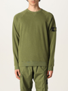 Stone Island Sweatshirt In Malfilè Cotton In Olive