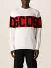 Gcds Cotton Blend Sweatshirt With Logo In White