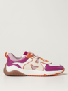 Hogan Purple And Ivory Leather Blend H597 Sneakers In Fuchsia