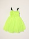 Twinset Flounced Tulle Skirt In Lime