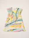 EMILIO PUCCI COTTON BLEND DRESS WITH ABSTRACT PATTERN,357914012