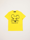 Dsquared2 Junior Kids' T-shirt With Mouse Print In Yellow