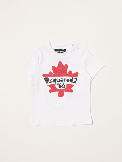 Dsquared2 Junior Babies' T-shirt In Cotton With Logo In White
