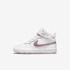 Nike Court Borough Mid 2 Little Kids' Shoes In White,pink Glaze