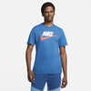Nike Sportswear Men's T-shirt In Dark Marina Blue,white,habanero Red