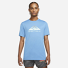 Nike Dri-fit Trail Running T-shirt In Dutch Blue