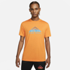 Nike Dri-fit Trail Running T-shirt In Light Curry