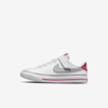 Nike Court Legacy Little Kids' Shoes In White,pink Prime,kumquat,light Smoke Grey