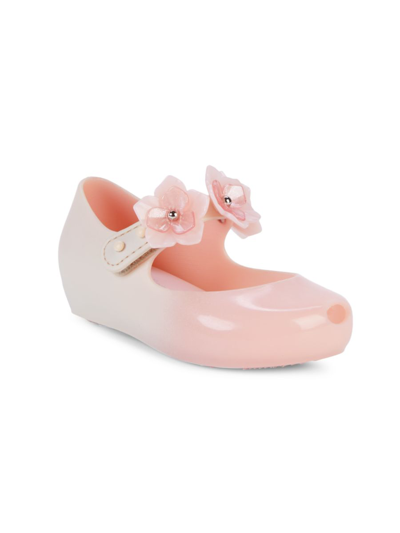 Mini Melissa Baby's, Little Girl's & Girl's Floral Embellished Ballet Flats In Pink