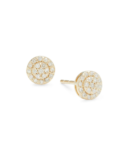 Saks Fifth Avenue Women's 14k Yellow Gold & 0.13 Tcw Diamond Stud Earrings
