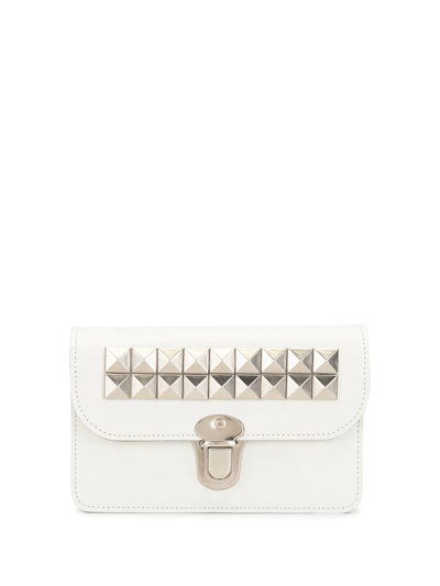 Comme Des Garçons Studded Leather Wallet In White