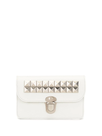 Comme Des Garçons Studded Leather Wallet In Weiss
