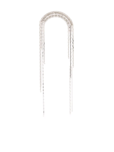 Wouters & Hendrix Serpentine Falling Chains Statement Earring In Silber