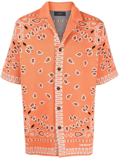 Alanui Bandana-print Shirt In Orange
