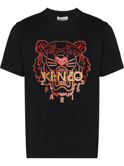 Kenzo Tear Of The Tiger Crew-neck T-shirt In Black