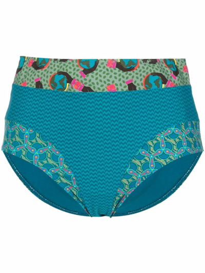 Marlies Dekkers Gaia High-waisted Bikini Briefs In Blue