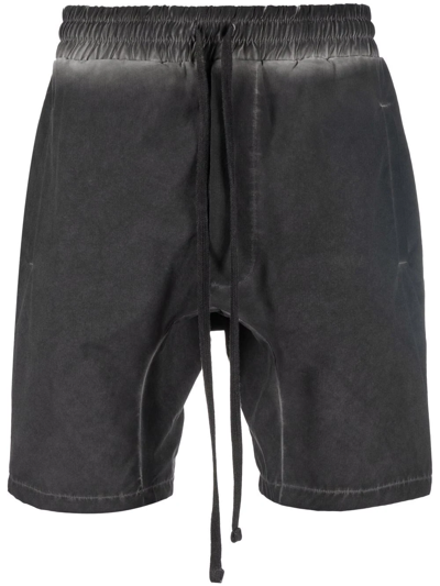 Thom Krom Drawstring-waist Drop-crotch Shorts In Black