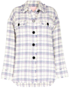 Bapy By *a Bathing Ape® Oversize Check Shirt Jacket In Weiss