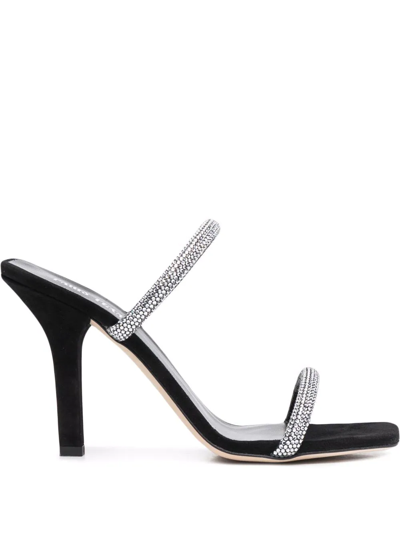 Paris Texas Holly Linda 90mm Embellished Mules In Black