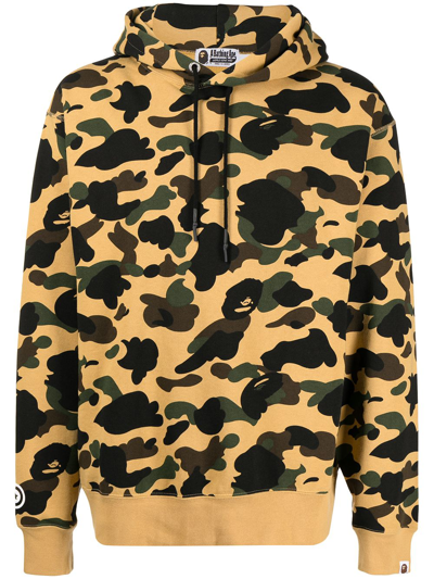 A Bathing Ape 1st Camo Shark Hoodie In Gelb