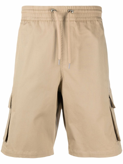 Neil Barrett Cargo-pocket Knee-length Shorts In Beige