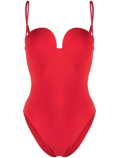 MAGDA BUTRYM RETRO BUSTIER SWIMSUIT