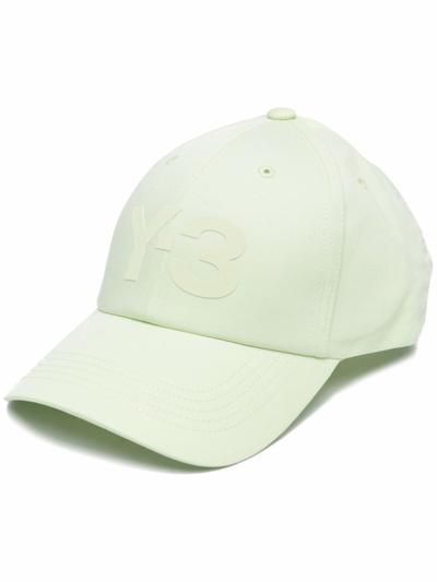 Y-3 Logo-print Cotton-blend Cap In Almoslime