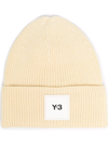 Y-3 LOGO-PATCH KNITTED BEANIE