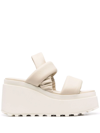 Vic Matie Padded Wedge Sandals In Pink