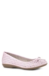 Cliffs By White Mountain Cheryl Ballet Flat In Pale Pink Burnished Smooth